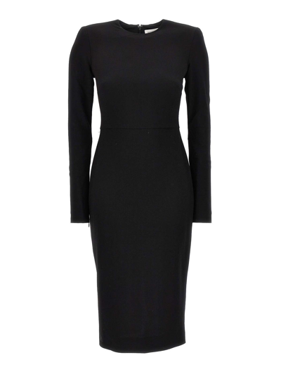 Shop Victoria Beckham Midi Dress In Negro