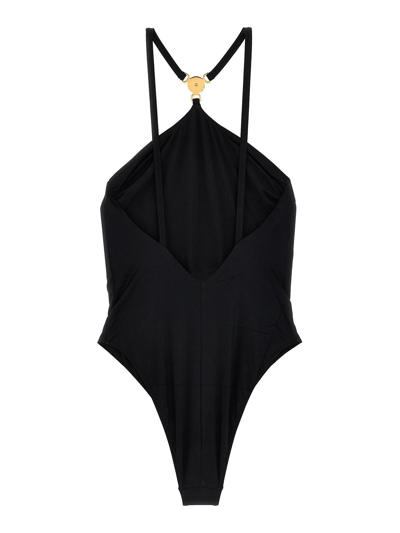 Shop Versace Medusa One-piece Swimsuit In Black