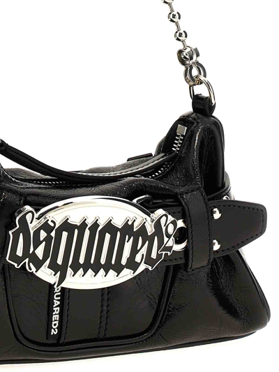 Shop Dsquared2 Gothic  Belt Shoulder Bag In Black