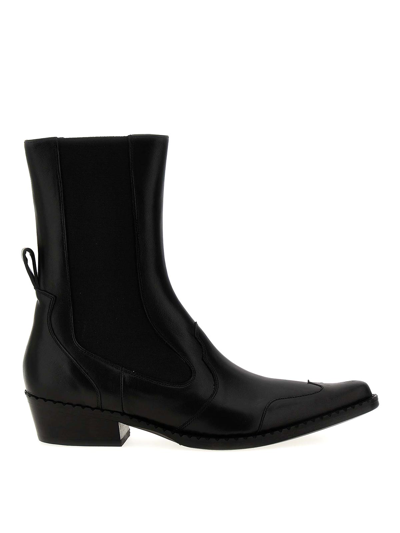 Shop By Far Otis Ankle Boots In Black