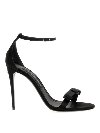 Shop Dolce & Gabbana Sandal With Bow In Negro