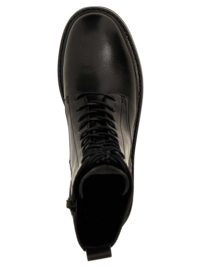 Tory Burch Double T Combat Boots In Black
