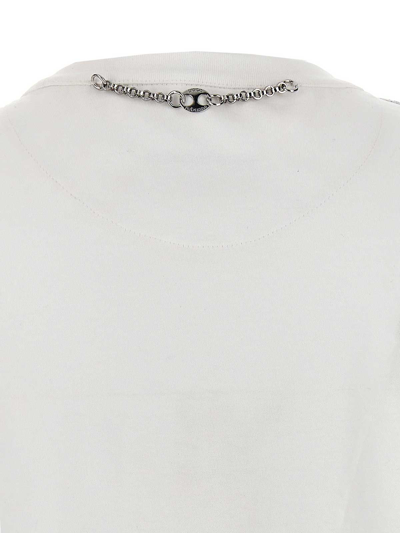 Rabanne Cropped Cotton-jersey And Chainmail T-shirt In Silver