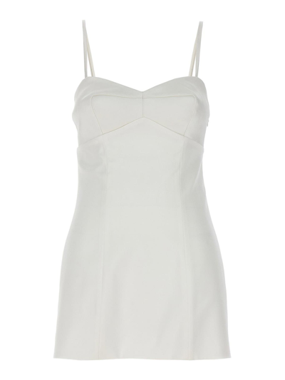 Shop Ermanno Scervino Silk Dress In White