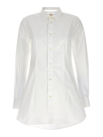 Marni Camicia In Popeline Bianco Donna In White