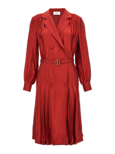 Shop Bally Vestido Midi - Rojo