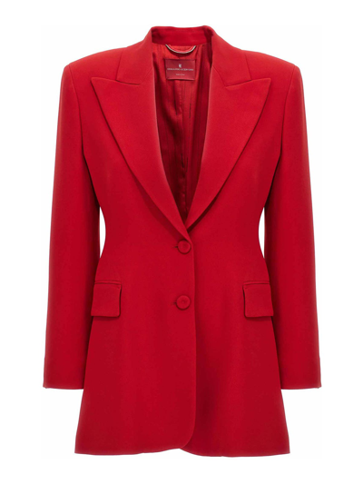 Shop Ermanno Scervino Single-breasted Blazer In Red