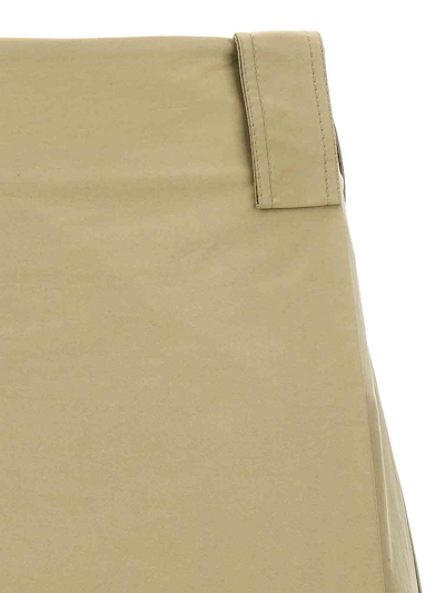 Burberry High-waisted A-line Skirt Pleated Design In Beige
