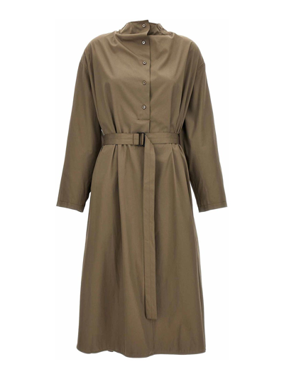 Shop Lemaire Housse Dress In Brown