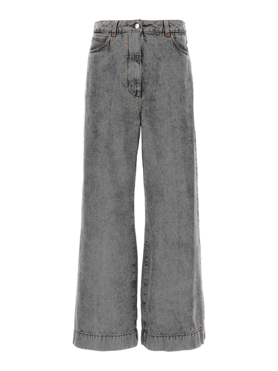 Shop Etro Jeans Boot-cut - Gris In Grey