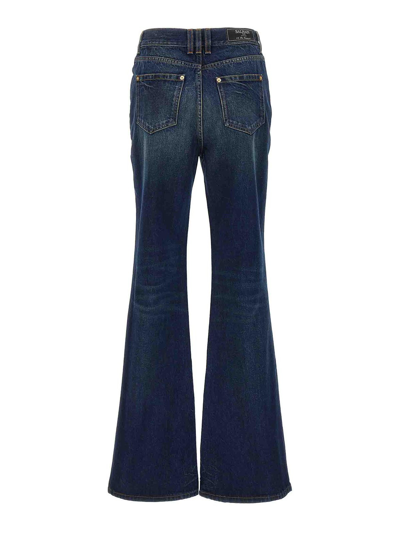 Shop Balmain Vintage Bootcut Jeans In Blue