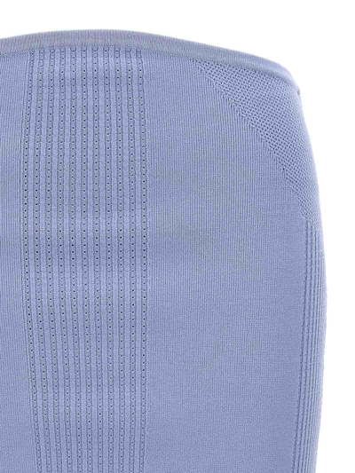 Shop Herve Leger Mix Skirt In Light Blue