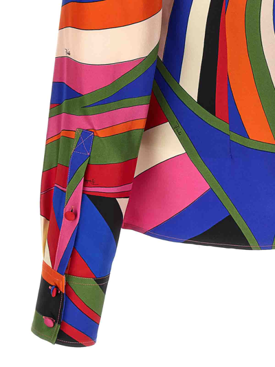 Shop Emilio Pucci Silk Twill Shirt In Multicolour