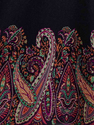 Shop Etro Jacquard Skirt In Multicolour