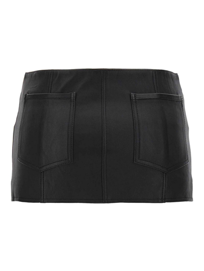Shop Alyx Leather Buckle Mini Skirt In Black