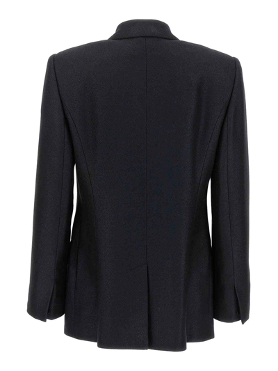 Shop Chloé Double-breasted Blazer With Gold Buttons In Negro