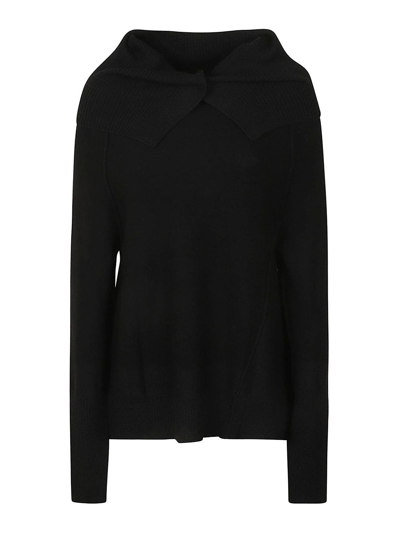 Shop Yohji Yamamoto Wool Sweater With Ribbed Turtleneck In Black