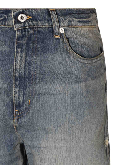 Shop Kenzo Blue Cotton Jeans In Lavado Medio