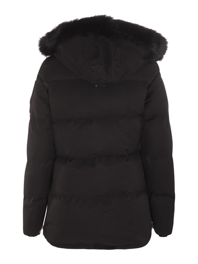 Moose Knuckles Women's "3q Canvas Down Jacket With Shear In Black