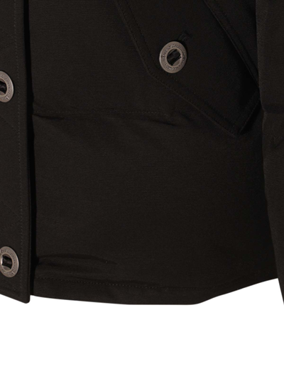 Moose Knuckles Women's "3q Canvas Down Jacket With Shear In Black