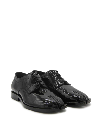 Shop Maison Margiela Black Leather Tabi Formal Shoes
