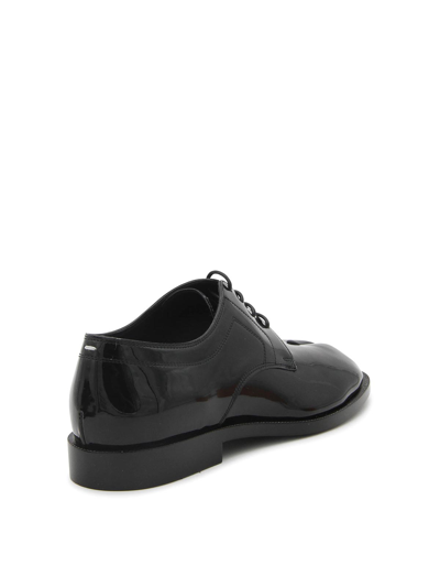 Shop Maison Margiela Black Leather Tabi Formal Shoes