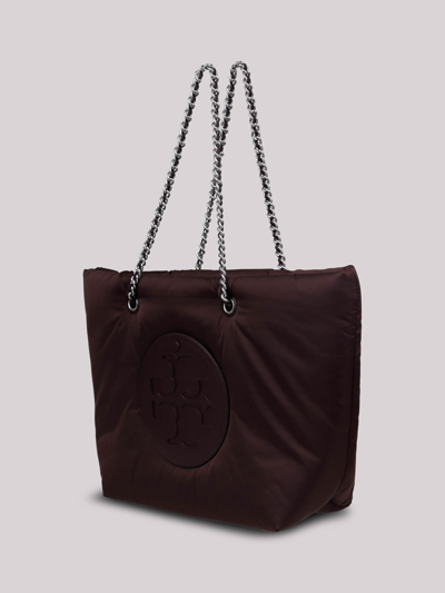 Shop Tory Burch Ella Tote Bag With Application In Purple