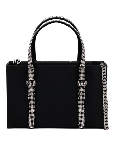 Shop Kara Mini Crystal Bow Tote Bag In Black