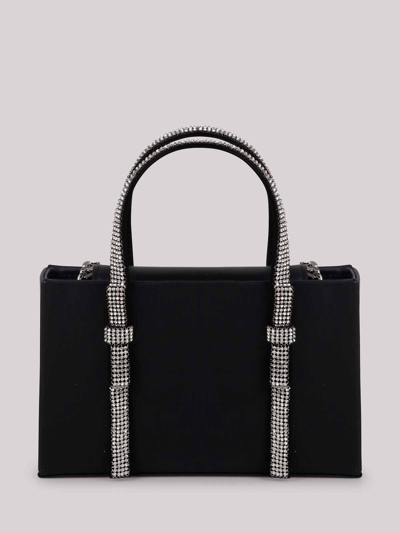 Shop Kara Mini Crystal Bow Tote Bag In Black