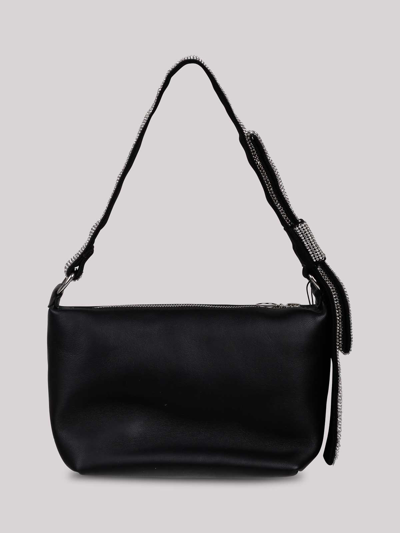 Shop Kara Crystal Bow Shoulder Bag In Black