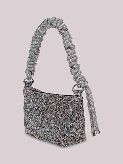 Shop Kara Crystal Mesh Phone Cord Shoulder Bag In Black