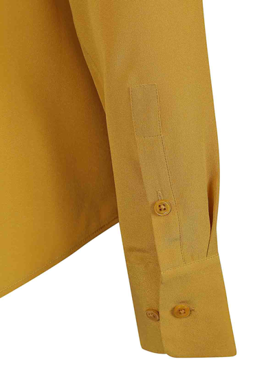 Shop Equipment Slim Signature Silk Shirt With Pocket In Dark Yellow