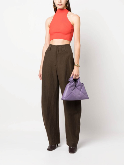 Reco Didi Quilted Nappa Top Handle Bag In Purple