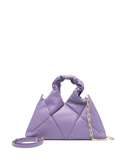 Reco Didi Quilted Nappa Top Handle Bag In Purple