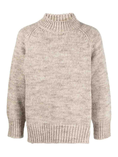 Shop Maison Margiela Chunky-knit Jumper In Beis Claro