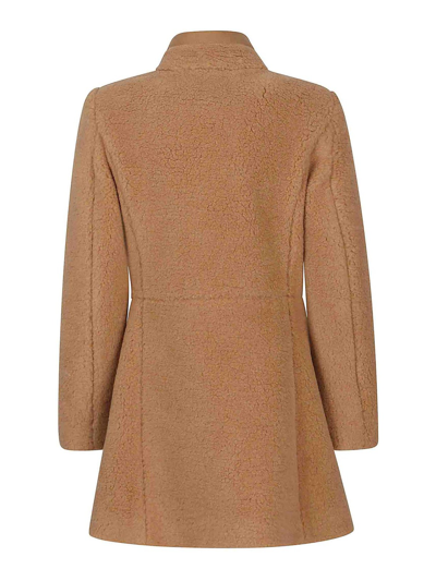 Shop Fay Virginia Bear Coat In Beige