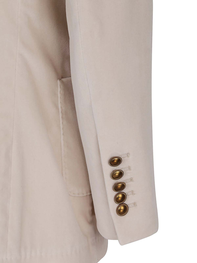 Shop Saulina Adelaide Velvet Jacket In Beige