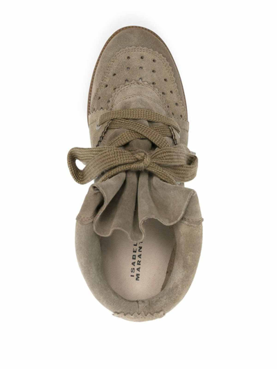 Shop Isabel Marant Bobby Wedge Sneakers In Grey