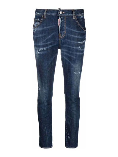 Shop Dsquared2 Mid-rise Skinny Jeans In Azul Oscuro