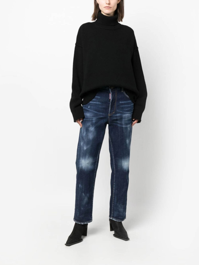 Shop Dsquared2 Jeans Boot-cut - Azul Oscuro In Dark Blue