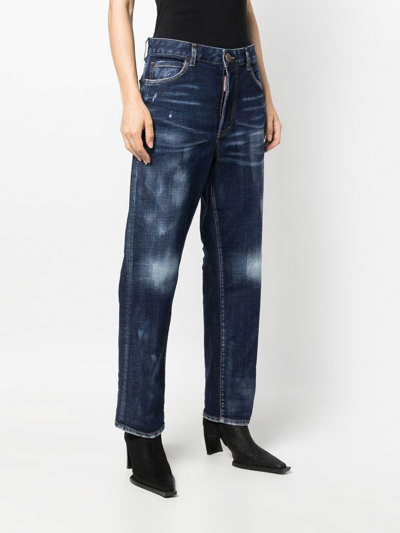 Shop Dsquared2 Jeans Boot-cut - Azul Oscuro In Dark Blue