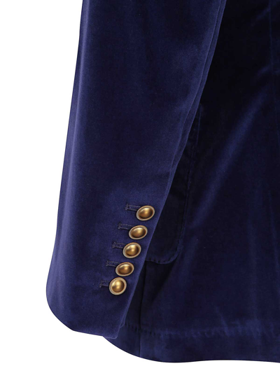 Shop Saulina Adelaide Velvet Jacket In Blue