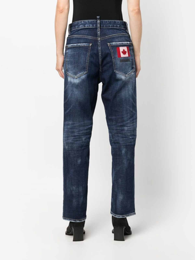 Dsquared2 Slim Fit Denim Trousers In Blue