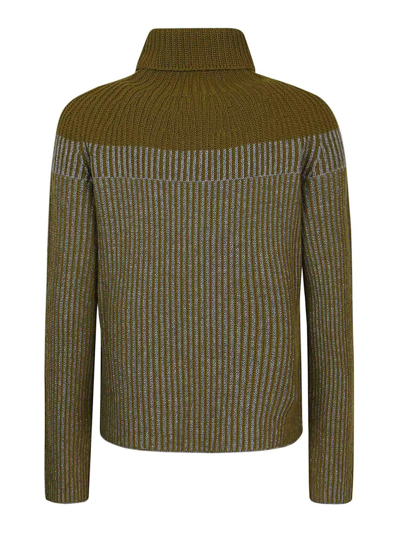 Shop Cividini Wool/cashmere Turtleneck Sweater In Green