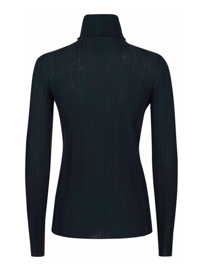 Shop Cividini Two-tone Wool Turtleneck Sweater In Green