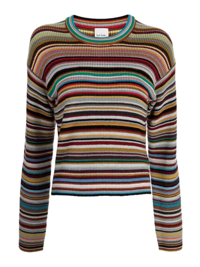Shop Paul Smith Signature Stripe Virgin-wool Jumper In Multicolour