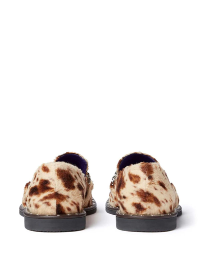 Shop Stella Mccartney Falabella Animal-print Loafers In Multicolour