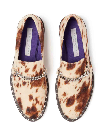 Shop Stella Mccartney Falabella Animal-print Loafers In Multicolour