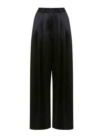 Shop Jw Anderson High-rise Wide-leg Trousers In Black