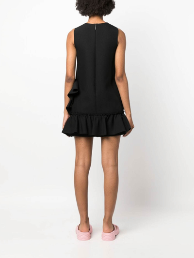 Shop Msgm Led Sleeveless Minidress In Black